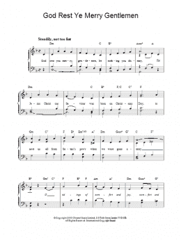 page one of God Rest Ye Merry, Gentlemen (Piano Solo)