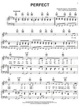 page one of Perfect (Piano, Vocal & Guitar Chords (Right-Hand Melody))