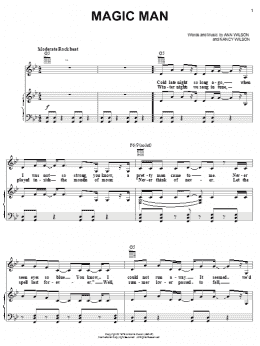 page one of Magic Man (Piano, Vocal & Guitar Chords (Right-Hand Melody))