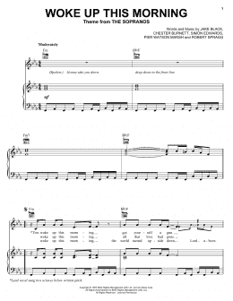 page one of Woke Up This Morning (Theme from The Sopranos) (Piano, Vocal & Guitar Chords (Right-Hand Melody))