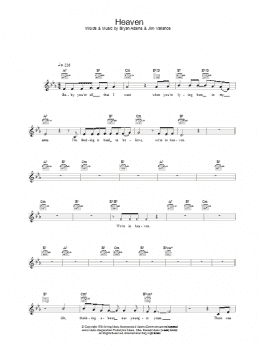 page one of Heaven (Lead Sheet / Fake Book)