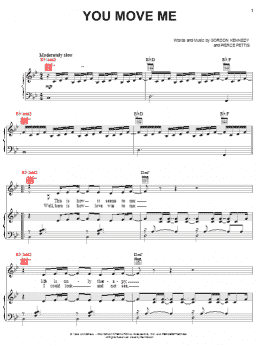 page one of You Move Me (Piano, Vocal & Guitar Chords (Right-Hand Melody))