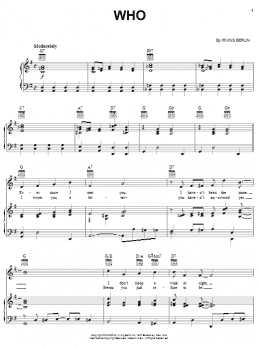 page one of Who (Piano, Vocal & Guitar Chords (Right-Hand Melody))