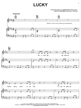 page one of Lucky (Piano, Vocal & Guitar Chords (Right-Hand Melody))