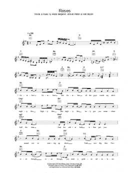 page one of Roses (Lead Sheet / Fake Book)