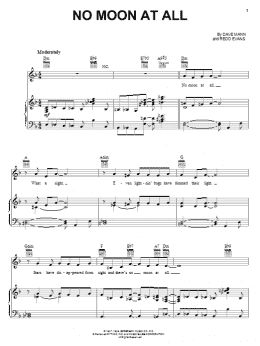 page one of No Moon At All (Piano, Vocal & Guitar Chords (Right-Hand Melody))