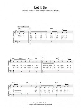 page one of Let It Be (Beginner Piano (Abridged))