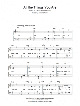 page one of All The Things You Are (Piano, Vocal & Guitar Chords)