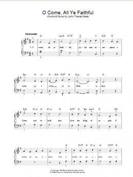 page one of O Come, All Ye Faithful (Adeste Fideles) (Piano, Vocal & Guitar Chords)