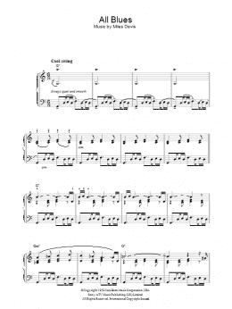 page one of All Blues (Piano Solo)