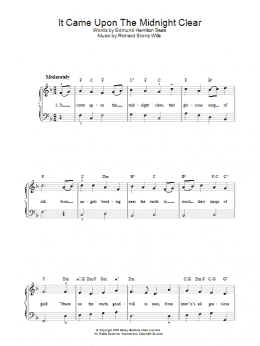 page one of It Came Upon The Midnight Clear (Easy Piano)