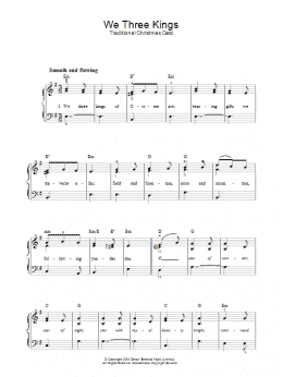 page one of We Three Kings Of Orient Are (Easy Piano)