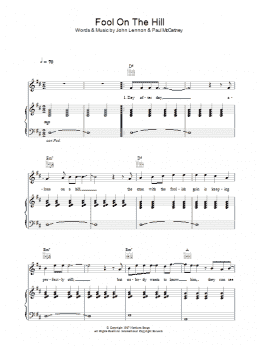 page one of The Fool On The Hill (Piano, Vocal & Guitar Chords)