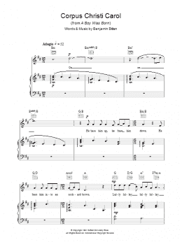 page one of Corpus Christi Carol (Piano, Vocal & Guitar Chords)