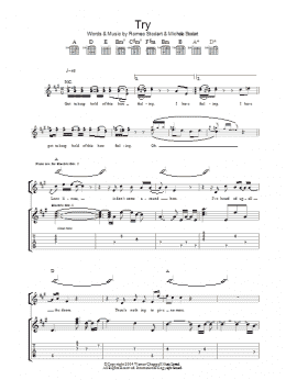 page one of Try (Guitar Tab)