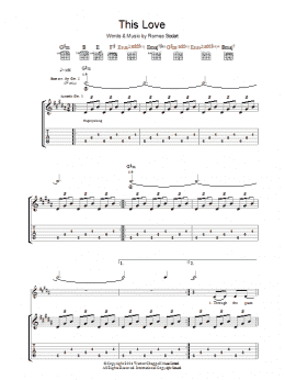 page one of This Love (Guitar Tab)