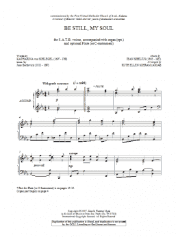 page one of Be Still My Soul (SATB Choir)