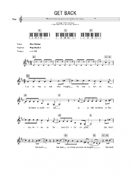 page one of Get Back (Piano Chords/Lyrics)