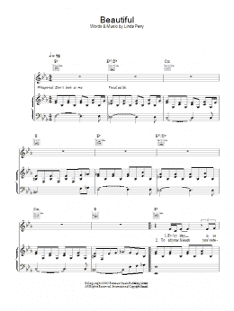 page one of Beautiful (Piano, Vocal & Guitar Chords)