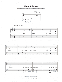 page one of I Have A Dream (Easy Piano)