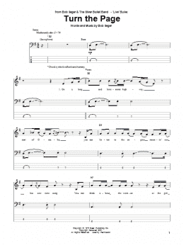 page one of Turn The Page (Bass Guitar Tab)