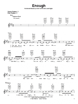 page one of Enough (Easy Guitar)