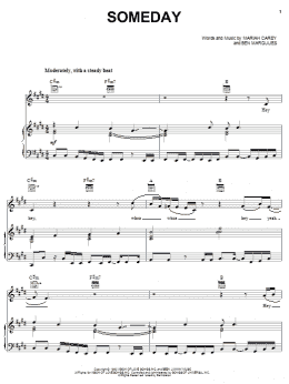 page one of Someday (Piano, Vocal & Guitar Chords (Right-Hand Melody))