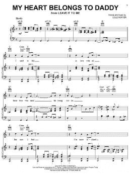 page one of My Heart Belongs To Daddy (Piano, Vocal & Guitar Chords (Right-Hand Melody))