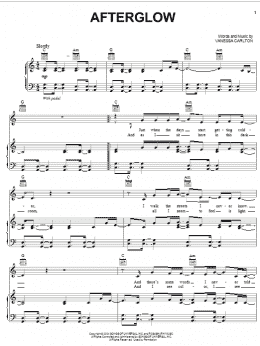 page one of Afterglow (Piano, Vocal & Guitar Chords (Right-Hand Melody))