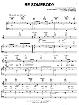 page one of Be Somebody (Piano, Vocal & Guitar Chords (Right-Hand Melody))