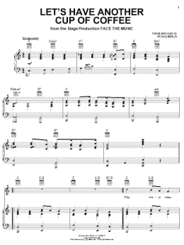 page one of Let's Have Another Cup O' Coffee (Piano, Vocal & Guitar Chords (Right-Hand Melody))