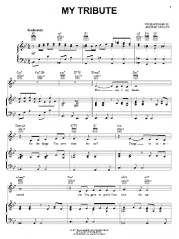 page one of My Tribute (Piano, Vocal & Guitar Chords (Right-Hand Melody))