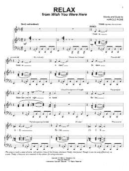 page one of Relax (Piano & Vocal)