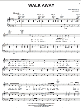 page one of Walk Away (Piano, Vocal & Guitar Chords (Right-Hand Melody))