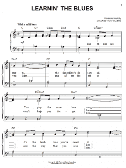 page one of Learnin' The Blues (Easy Piano)