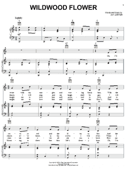 page one of Wildwood Flower (Piano, Vocal & Guitar Chords (Right-Hand Melody))