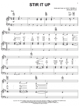 page one of Stir It Up (Piano, Vocal & Guitar Chords (Right-Hand Melody))