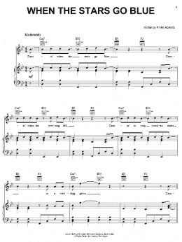 page one of When The Stars Go Blue (Piano, Vocal & Guitar Chords (Right-Hand Melody))