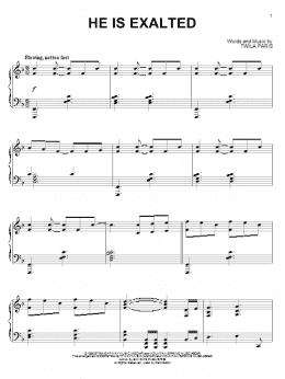 page one of He Is Exalted (Piano Solo)