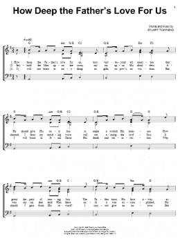 page one of How Deep The Father's Love For Us (Piano, Vocal & Guitar Chords (Right-Hand Melody))