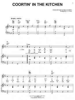page one of Coortin' In The Kitchen (Piano, Vocal & Guitar Chords (Right-Hand Melody))