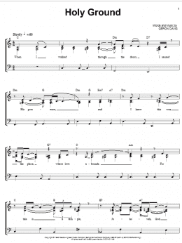 page one of Holy Ground (Piano, Vocal & Guitar Chords (Right-Hand Melody))