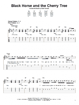 page one of Black Horse And The Cherry Tree (Easy Guitar Tab)