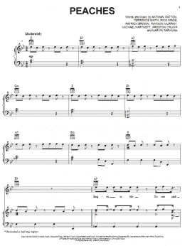 page one of Peaches (Piano, Vocal & Guitar Chords (Right-Hand Melody))