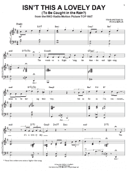 page one of Isn't This A Lovely Day (To Be Caught In The Rain?) (Piano & Vocal)