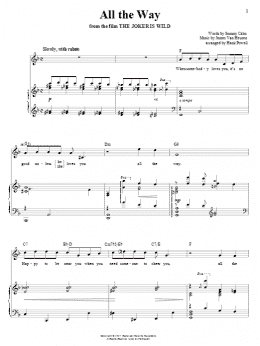 page one of All The Way (Piano & Vocal)