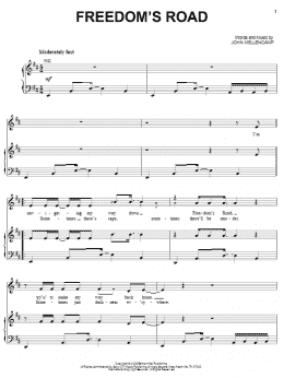 page one of Freedom's Road (Piano, Vocal & Guitar Chords (Right-Hand Melody))