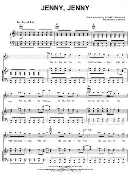 page one of Jenny, Jenny (Piano, Vocal & Guitar Chords (Right-Hand Melody))