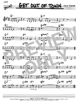 page one of Get Out Of Town (Real Book – Melody & Chords – C Instruments)