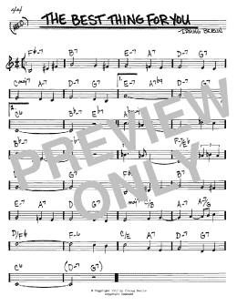 page one of The Best Thing For You (Real Book – Melody & Chords – C Instruments)